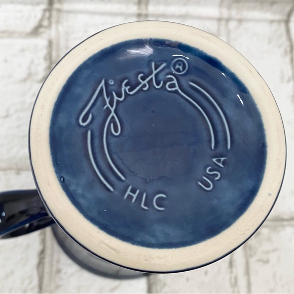 Retired 1986 FIESTA Homer Laughlin Cobalt Blue Capuccino Pedestal Mug - Picture 5 of 14